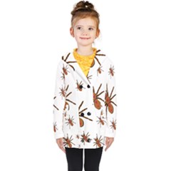 Insect Spider Wildlife Kids  Double Breasted Button Coat by Mariart