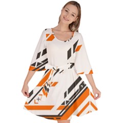 Abstract Art Pattern Velour Kimono Dress by Vaneshart