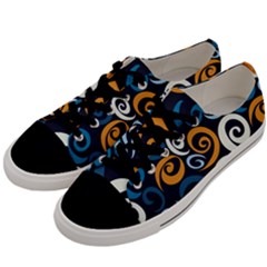 Colorful Curves Pattern Men s Low Top Canvas Sneakers by Vaneshart