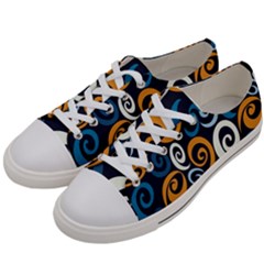 Colorful Curves Pattern Women s Low Top Canvas Sneakers by Vaneshart