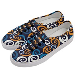 Colorful Curves Pattern Women s Classic Low Top Sneakers by Vaneshart