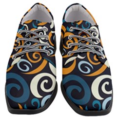 Colorful Curves Pattern Women Heeled Oxford Shoes by Vaneshart