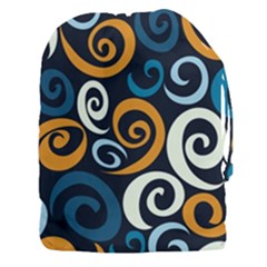 Colorful Curves Pattern Drawstring Pouch (xxxl) by Vaneshart