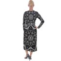 Black And White Pattern Monochrome Lighting Circle Neon Psychedelic Illustration Design Symmetry Velvet Maxi Wrap Dress View2