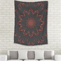 Abstract Glowing Flower Petal Pattern Red Circle Art Illustration Design Symmetry Digital Fantasy Medium Tapestry View2