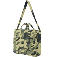 Army Camo Pattern Square Shoulder Tote Bag by Vaneshart