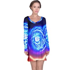 Light Circle Ball Sphere Organ Shape Physics Volgariver Ununseptium Z117 Unoptanium Island Long Sleeve Nightdress by Vaneshart