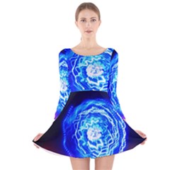 Light Circle Ball Sphere Organ Shape Physics Volgariver Ununseptium Z117 Unoptanium Island Long Sleeve Velvet Skater Dress by Vaneshart