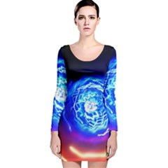 Light Circle Ball Sphere Organ Shape Physics Volgariver Ununseptium Z117 Unoptanium Island Long Sleeve Velvet Bodycon Dress by Vaneshart