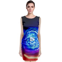 Light Circle Ball Sphere Organ Shape Physics Volgariver Ununseptium Z117 Unoptanium Island Sleeveless Velvet Midi Dress by Vaneshart