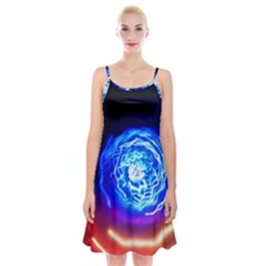 Light Circle Ball Sphere Organ Shape Physics Volgariver Ununseptium Z117 Unoptanium Island Spaghetti Strap Velvet Dress by Vaneshart