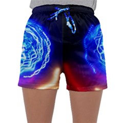 Light Circle Ball Sphere Organ Shape Physics Volgariver Ununseptium Z117 Unoptanium Island Sleepwear Shorts by Vaneshart