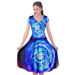 Light Circle Ball Sphere Organ Shape Physics Volgariver Ununseptium Z117 Unoptanium Island Cap Sleeve Wrap Front Dress by Vaneshart