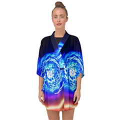 Light Circle Ball Sphere Organ Shape Physics Volgariver Ununseptium Z117 Unoptanium Island Half Sleeve Chiffon Kimono by Vaneshart