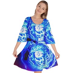 Light Circle Ball Sphere Organ Shape Physics Volgariver Ununseptium Z117 Unoptanium Island Velour Kimono Dress by Vaneshart