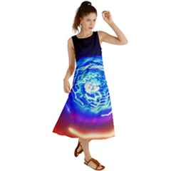 Light Circle Ball Sphere Organ Shape Physics Volgariver Ununseptium Z117 Unoptanium Island Summer Maxi Dress