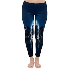 Night City Landscape Classic Winter Leggings by Vaneshart