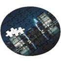 Night City Landscape Wooden Puzzle Round View3