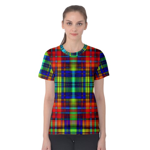 Plaid 6 Women s Cotton Tee by ArtworkByPatrick