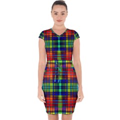 Plaid 6 Capsleeve Drawstring Dress  by ArtworkByPatrick