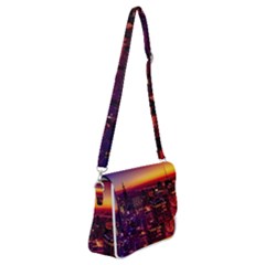 Buiding City Shoulder Bag With Back Zipper by Vaneshart