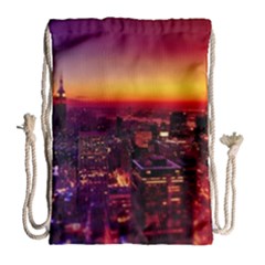 Buiding City Drawstring Bag (large) by Vaneshart