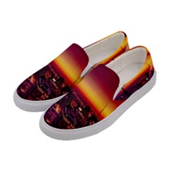 Buiding City Women s Canvas Slip Ons by Vaneshart