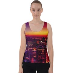 Buiding City Velvet Tank Top by Vaneshart