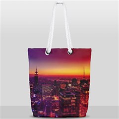 Buiding City Full Print Rope Handle Tote (small) by Vaneshart