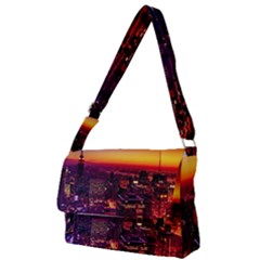 Buiding City Full Print Messenger Bag by Vaneshart