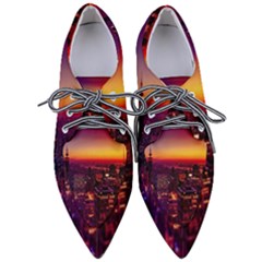 Buiding City Women s Pointed Oxford Shoes by Vaneshart