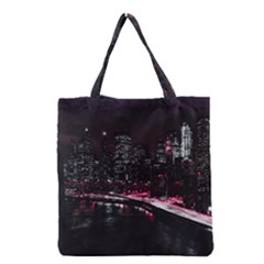 New York City Night Grocery Tote Bag by Vaneshart