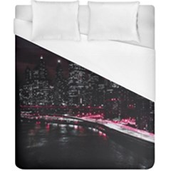 New York City Night Duvet Cover (california King Size) by Vaneshart