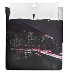 New York City Night Duvet Cover Double Side (queen Size) by Vaneshart