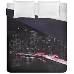 New York City Night Duvet Cover Double Side (california King Size) by Vaneshart