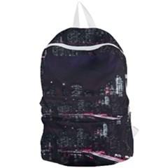 New York City Night Foldable Lightweight Backpack by Vaneshart