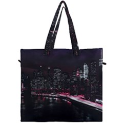 New York City Night Canvas Travel Bag by Vaneshart