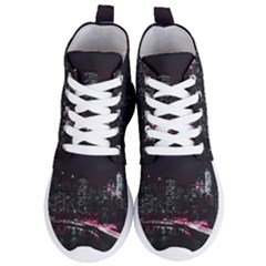 New York City Night Women s Lightweight High Top Sneakers by Vaneshart