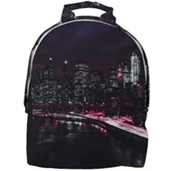 New York City Night Mini Full Print Backpack by Vaneshart