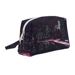 New York City Night Wristlet Pouch Bag (medium) by Vaneshart