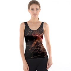 Light Night Dark Sparkler Firework Darkness Bonfire Celebrate Thanksgiving Screenshot Special Effect Tank Top by Vaneshart