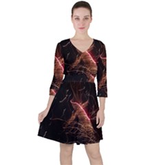 Light Night Dark Sparkler Firework Darkness Bonfire Celebrate Thanksgiving Screenshot Special Effect Ruffle Dress by Vaneshart