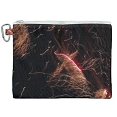 Light Night Dark Sparkler Firework Darkness Bonfire Celebrate Thanksgiving Screenshot Special Effect Canvas Cosmetic Bag (xxl) by Vaneshart