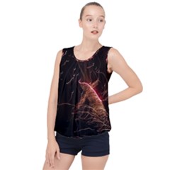 Light Night Dark Sparkler Firework Darkness Bonfire Celebrate Thanksgiving Screenshot Special Effect Bubble Hem Chiffon Tank Top by Vaneshart