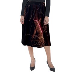 Light Night Dark Sparkler Firework Darkness Bonfire Celebrate Thanksgiving Screenshot Special Effect Classic Velour Midi Skirt  by Vaneshart