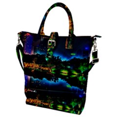 Night City Buckle Top Tote Bag by Vaneshart