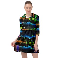 Night City Mini Skater Shirt Dress