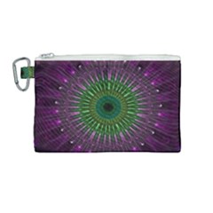 Light Abstract Flower Purple Petal Glass Color Circle Art Symmetry Digital Shape Fractal Macro Photo Canvas Cosmetic Bag (medium) by Vaneshart