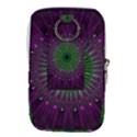 Light Abstract Flower Purple Petal Glass Color Circle Art Symmetry Digital Shape Fractal Macro Photo Waist Pouch (Small) View2