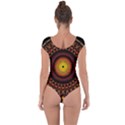 Spiral Pattern Circle Neon Psychedelic Illustration Design Symmetry Shape Mandala Short Sleeve Leotard  View2